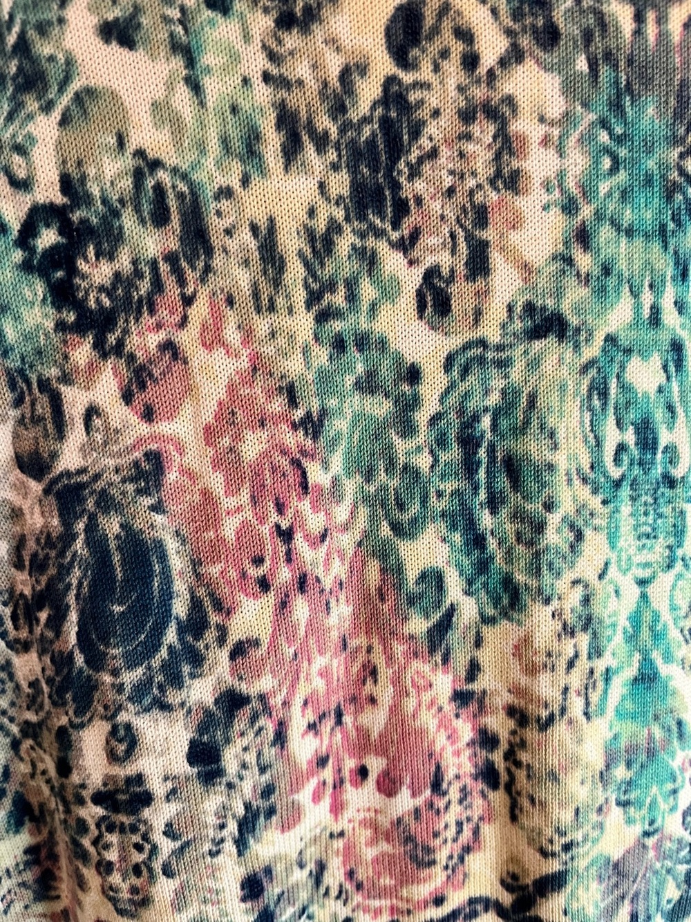 NWT Coldwater Creek Women's Pastel Watercolor Floral Button Front Cardigan. Sz 2 - Picture 3 of 6